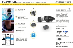Finis - ochelari inot adulti Smart Google Kit - alb albastru metalizat - Img 5