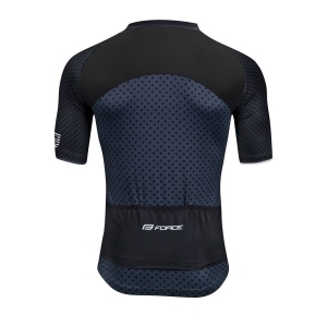 Force - Bluza ciclism maneci scurte Points - negru bleumarin - Img 2