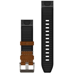 Garmin - curea piele - QuickFit 22 - MARQ 2 leather - black I green - Img 4