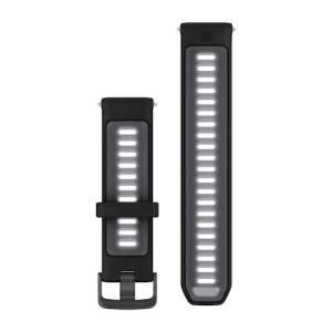 Garmin - curea silicon Forerunner - Quick Release 22 - Negru I Whitestone transparent cu Carcasa slate - Img 2