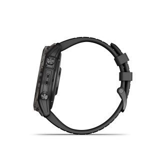 Garmin - fenix 7x Pro Sapphire Solar smartwatch premium cu incarcare solara 51mm - ramă Titan DLC Carbon Grey si curea din silicon neagră - Img 8