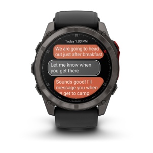 Garmin fenix 8 Pro – 51 mm, MicroLED | Sapphire, Titan DLC gri carbon cu curea din silicon neagră/Pebble Grey - Img 6