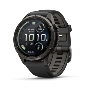 Garmin Fenix 9 Pro AMOLED inReach - 43 mm Titan DLC Carbon - Smartwatch Multisport Premium cu AMOLED