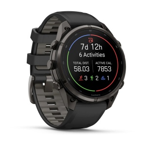 Garmin Fenix 9 Pro AMOLED inReach - 47 mm Titan DLC Carbon Gray - Smartwatch Multisport Premium cu AMOLED - Img 3