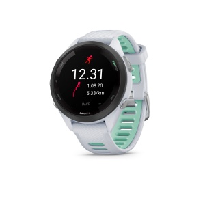 Garmin - Forerunner 265s ceas multisport cu GPS AMOLED - Ramă neagră cu carcasă Whitestone şi curea din silicon Whitestone/Neo Tropic - Img 3