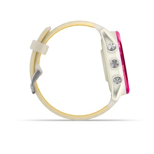 Garmin Forerunner 570 - 42 mm - ceas multisport cu GPS si AMOLED - alb mango roz Raspberry Aluminium with Translucent Bone | Mango Band - Img 8