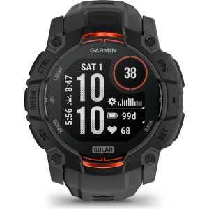 Garmin - Instinct 3 - 45 mm AMOLED - Black with Bolt Blue | Black Band - Img 133