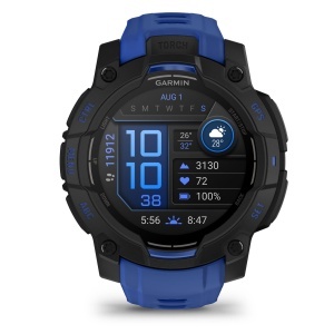 Garmin Instinct 3 AMOLED 45mm - Smartwatch Robust GPS - ediția limitată albastră