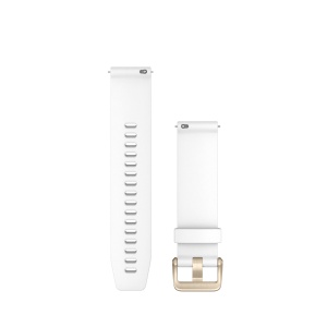 Garmin Quick Release 20 - curea din silicon alba cu elemente metalice light god - Img 3