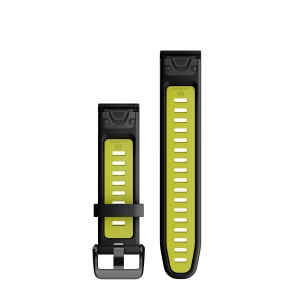 Garmin QuickFit 20 - curea silicon - negru|Electric Lime - Img 2