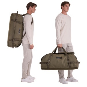 Geanta voiaj duffel, Thule, Chasm, 90L, Deep khaki - Img 3