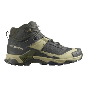 Ghete Drumetie Barbati Salomon X Ultra 5 Mid Gore-Tex Peat/Gray Green/Blue Nights