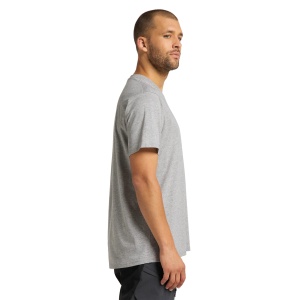 Haglofs - Tricou casual bumbac barbati Camp Tee - gri solid melaj - Img 2