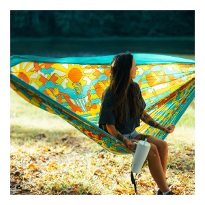 Hamac Unisex ENO DoubleNest Hammock Vibrant Earth Cyan Multicolor - Img 7