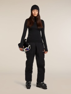 Icebreaker - bluza de corp - 300 MerinoFine Polar LS Roll Neck W - Black - L - Img 4