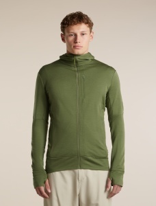 Icebreaker - hanorac - Merino 260 Quantum IV LS Zip Hood - Sphagnum - L