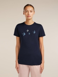 Icebreaker - tricou - 150 Tech Lite SS Tee Bird Transit W - Midnight Navy - L