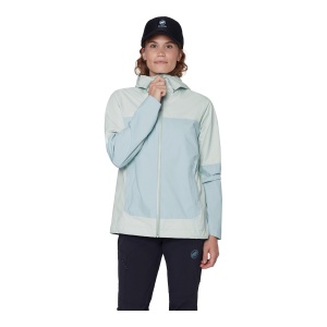 Jacheta Femei Mammut Ducan HS Hooded Silver Sage-Nebla