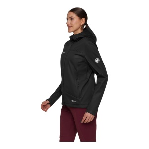 Jacheta Softshell Femei Mammut Ultimate VIII So Hooded Black - Img 4