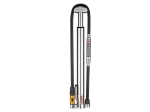 Lezyne - mini pompa - CNC Micro Floor Drive Digital HPG - afisaj digital- 160 psi | 11 bar - argintiu