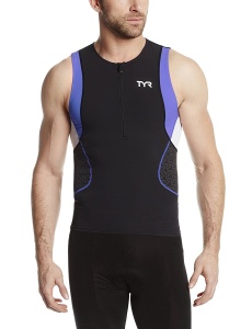 Men Competitor Singlet TYR negru-albastru