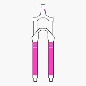 Muc-Off - set stickere protectie zona furca bicicleta Fork Protection Kit - transparent mat - Img 3