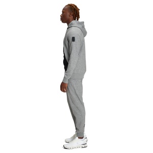 On Cloud - hanorac sport pentru barbati On new Hoodie - gri deschis negru - Img 4