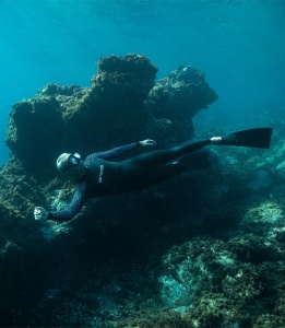 Orca - costum neopren pentru barbati Freedive Mantra 1 P wetsuit - negru albastru - Img 6
