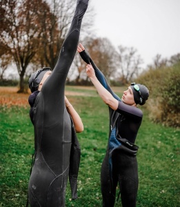 Orca - costum neopren triatlon pentru femei - Athlex Flex wetsuit - negru albastru flex - Img 6