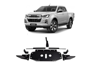 Pachet troliu Premium Dual Speed Isuzu D-Max (2019-2026): troliu EMD Winch Dual Speed 13000 lbs, suport troliu dedicat și kit accesorii troliu - Img 3