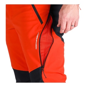 Pantaloni Barbati Northfinder Softshell 10K/10K Anatol Orange Black - Img 3
