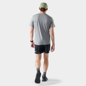 Pantaloni scurți sport Smartwool Active Lined 5" - negru | Merino reciclat - Img 2