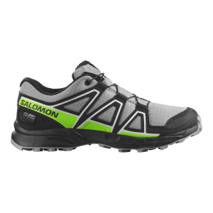 Pantofi Alergare Montana Baieti Salomon Speedcross Waterproof Alloy/Black/Green Gecko