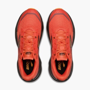 Pantofi alergare trail Brooks Range bărbați - roșu-portocaliu cu negru - Img 2