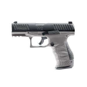 Pistol paintball cu bile de cauciuc/creta/vopsea Umarex Walther T4E PPQ M2, cal. .43 – Tungsten Gray, 5 jouli