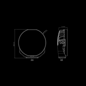 Proiector LED Siberia Skylord 7″ 108W, rază 628m, 5700K, lumină de poziție, fascicul extins, rezistent la apă și praf (IP68/IP69K), carcasă aluminiu, lentilă clară, Strands - Img 4