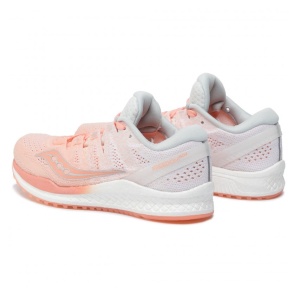 Saucony - pantofi alergare pentru femei Freedom Iso 2 - alb portocaliu deschis piersica - Img 2