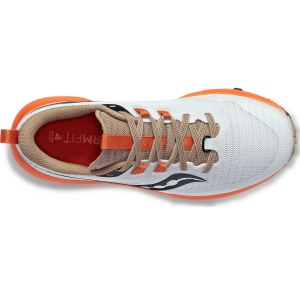 Saucony - pantofi alergare pentru femei Peregrine 13 - gri deschis ceata portocaliu Zenith - Img 2