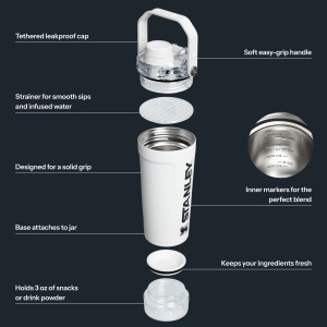 Shaker termoizolant Stanley Vitalize 0.59L - alb - Img 5