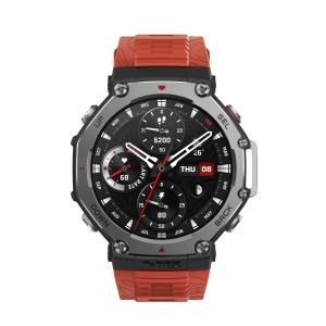 Smartwatch sport cu GPS si ecran AMOLED - Amazfit T-Rex - lava