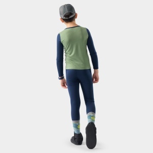 Smartwool - bluza de corp - Classic Merino Blend Base Layer Cr K - Green Tea - S - Img 2