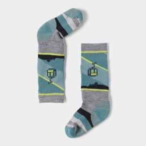 Smartwool - sosete merino - Wintersport Gondola Games Over The Calf Socks K - Laguna Blue - L (35-38) - Img 1