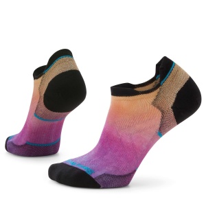Smartwool - sosete sport femei Run Ombre Print Zero Cushion Low Ankle socks - mov roz negru - Img 1