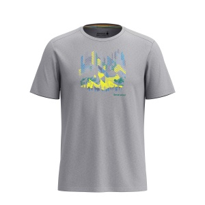 Smartwool - tricou merino - Vital Peaks Active Short Sleeve Graphic Tee - Gri - Img 2