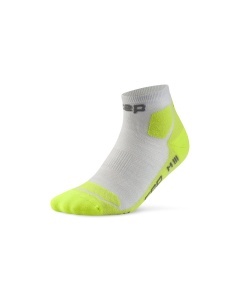 Șosete compresie CEP Hiking Light Cushion damă - gri cu verde lime