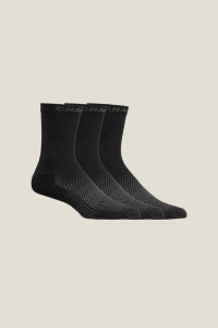 Sosete Craft Core Dry High 3-pack - negru | transport umiditate
