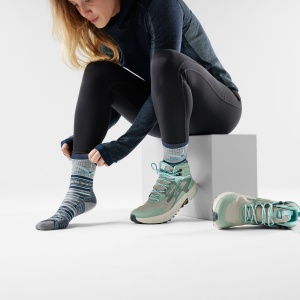 Șosete Merino hiking Smartwool Hike Dragon Stitch - bleumarin Deep Navy | Mid Crew | Targeted Cushion - Img 2