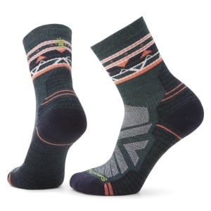 Șosete Merino hiking Smartwool Hike Zig Zag Valley - albastru Twilight | Mid Crew | Light Cushion
