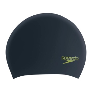 Speedo - casca inot silicon par lung - copii - Negru I Verde - Img 1