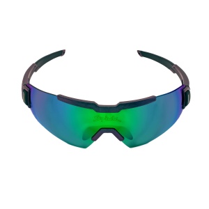 Spiuk - ochelari soare sport Profit, 2 lentile de schimb transparent si verde oglinda - rama multicolora (irizata) - Img 2
